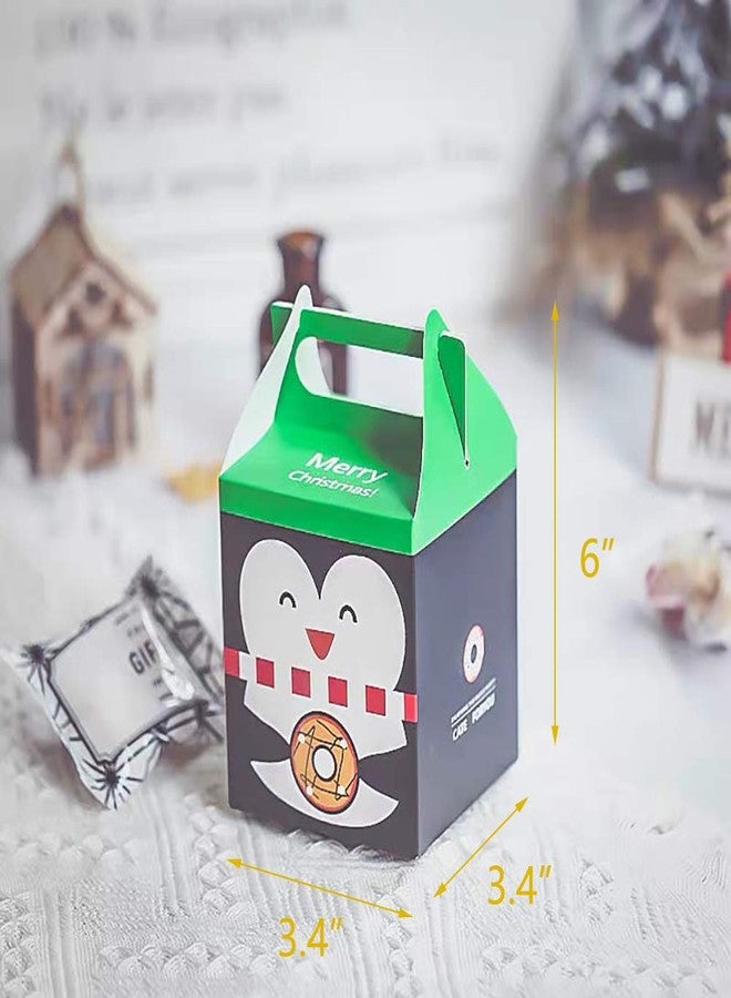 Suponey 12pcs Treat Boxes Christmas Gift Boxes Santa Candy Boxes Christmas Party Favor Boxes Santa Cardstock Boxes - Image 2